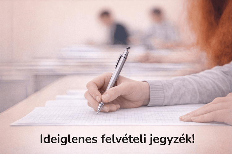 Ideiglenes felvételi jegyzék 2026